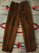 画像3: 1950'S DEADSTOCK FRUIT OF THE ROOM BROWN CORDUROY TROUSERS SIZE/16 (3)