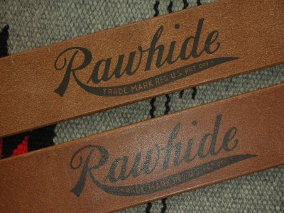 画像2: RAWHIDE PLAIN BELT/UK BRIDLE SADDLE By J & FJ Baker & Co,LOT-001/ 1-3/4"[44MM]  W-34/Black1本