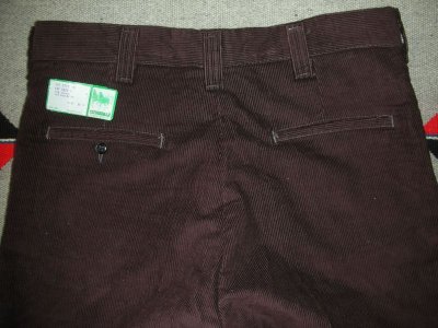 画像1: 1960'S〜 DEADSTOCK CLYDESDALE D.BROWN CORDUROY TROUSERS SIZE/36