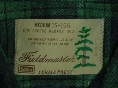 画像1: 1970'S〜 DEADSTOCK SEARS FIELDMASTER PRINTED FLANNEL SHIRT 3 SZ/MED 