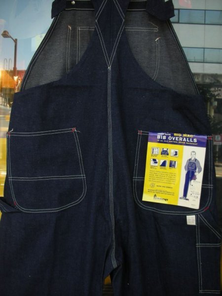 画像1: 1960'S DEADSTOCK BIG MAC 10OZ DENIM BIB OVERALLS SZ/44X36 (1)