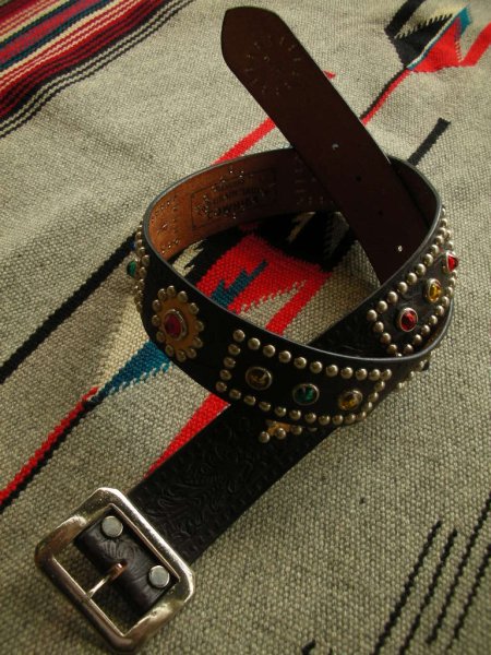 画像5: RAWHIDE STUDDED & JEWELED BELT LOT-111/ 1-3/4"[44MM]  (5)