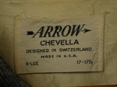 画像1: 1950'S〜 ARROW CHEVELLA  SHADOW PLAID RAYON SHIRT SZ/XL