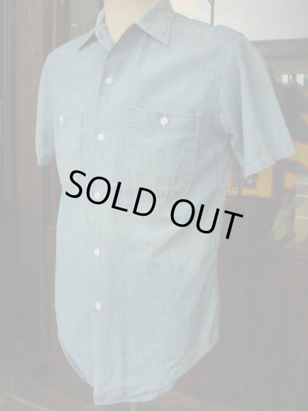 1960'S PENNEYS BIG MAC CHAMBRAY WORK SHIRT S/S SIZE/14H 1960'S PENNEYS BIG MAC CHAMBRAY WORK SHIRT S/S SIZE/14H