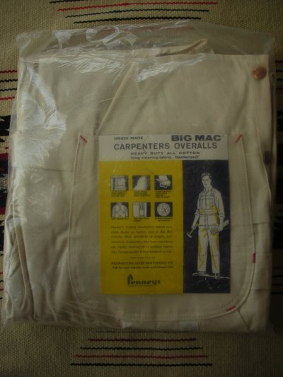 画像1: 〜1960'S DEADSTOCK BIG MAC CARPENTERS OVERALLS W/APRON SZ/40X30