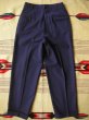 画像3: 1950'S DAY'S DARK NAVY GABERDINE  SLACKS W33X29 (3)