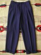 画像2: 1950'S DAY'S DARK NAVY GABERDINE  SLACKS W33X29 (2)