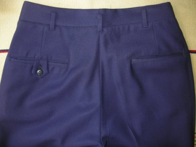 画像2: 1950'S DAY'S DARK NAVY GABERDINE  SLACKS W33X29