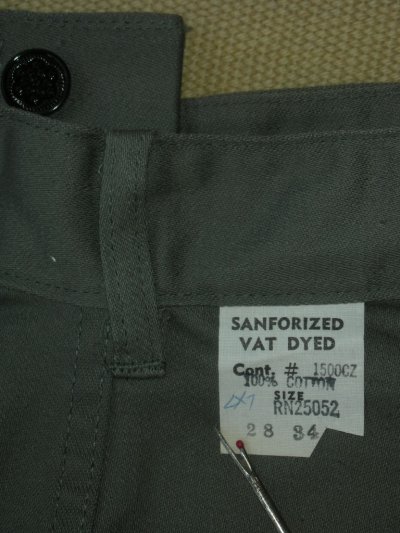 画像2: 〜1950'S DEADSTOCK USMC P1944 TYPE UTILITY TROUSERS/1500CZ  28X34 