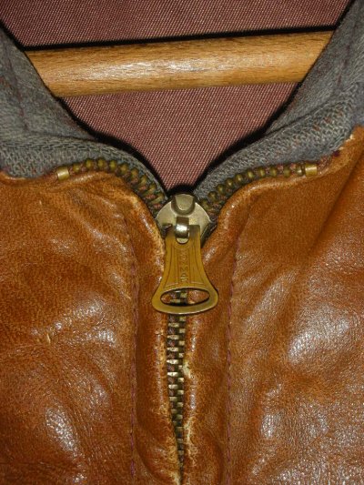 画像1: 1940'S UNKNOWN WOOL X LEATHER TWO TONE SPORTS JACKET SZ/38