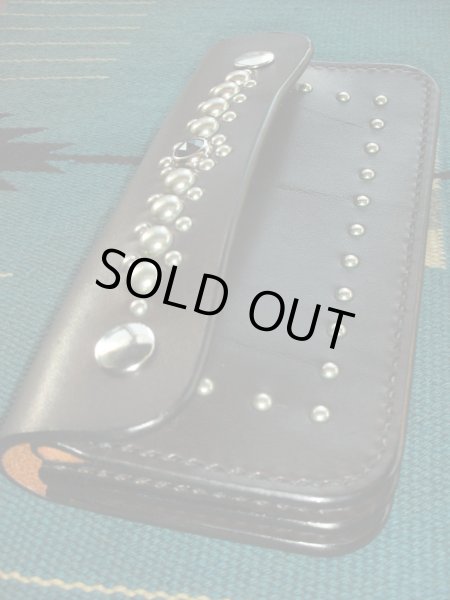 画像5: RAWHIDE STUDDED & JEWELED TRUCKERS WALLET LOT-501/BLACK/3 (5)