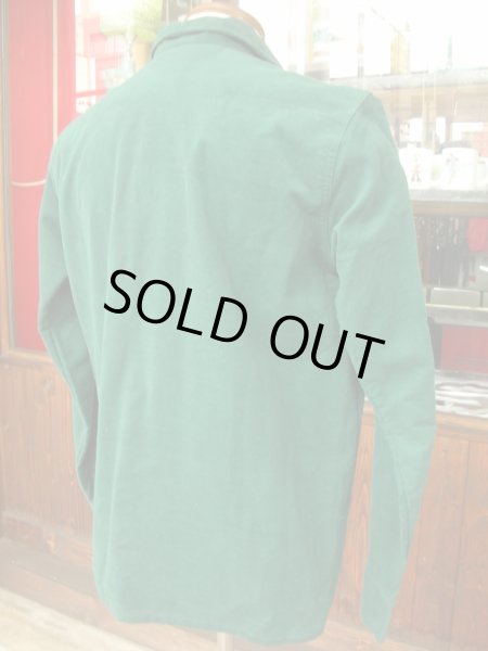 画像4: 1950'S〜 DEADSTOCK SPORTSWEAR COTTON SUEDE LACE UP PULLOVER SHIRT SZ/M (4)