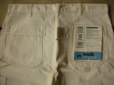 画像1: 1980'S DEADSTOCK SEARS TOUGHSKINS PAINTER'S WORK JEANS SZ38X32