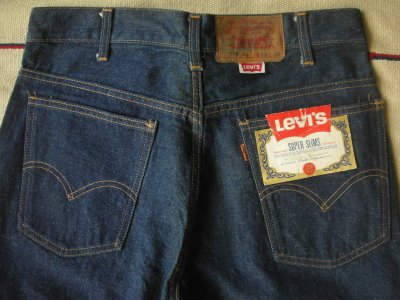 画像1: 〜1970'S DEADSTOCK LEVI'S 606 02  BIG"E" SUPER SLIM 33X32