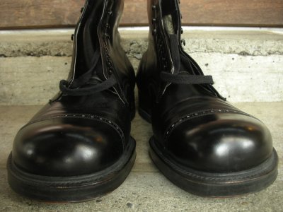 画像1: 1930'S〜 DEADSTOCK SUNDIAL TUF TEX CAP TOE WORK BOOTS 8E