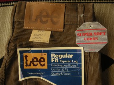 画像3: 1980'S DEADSTOCK LEE CORDUROY PANTS Lot200-3723/L,BROWN/30X36