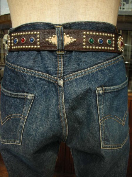 画像11: RAWHIDE STUDDED & JEWELED BELT LOT-111/ 1-3/4"[44MM]  (11)