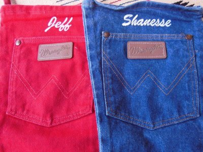 画像1: 1980'S WRANGLER 1MWZWDS[BLUE] 1MWZWRS[RED] 2PAIR SET