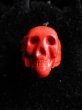 画像1: 1960'S〜 DEADSTOCK RED SKULL PLASTIC TOY RING (1)