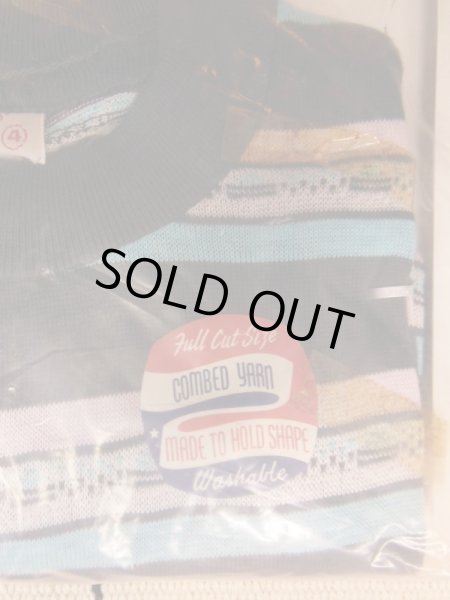 画像5: 1950'S DEADSTOCK KING JAMES BOYS POLO SHIRT LONG SLEEVES/SIZE4  (5)