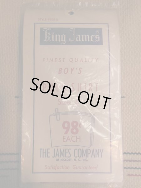画像2: 1950'S DEADSTOCK KING JAMES BOYS POLO SHIRT/E/SIZE6  (2)