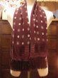 画像2: 1940'S〜 VINTAGE RAYON SCARF/BURGANDY/ATOMIC PATERN (2)