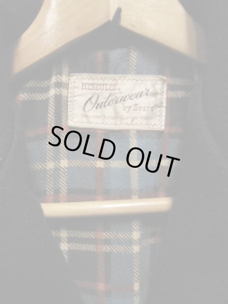 画像2: 1940'S〜 HERCULES DOUBLE BREAST BELTED DARK NAVY WOOL COAT (2)