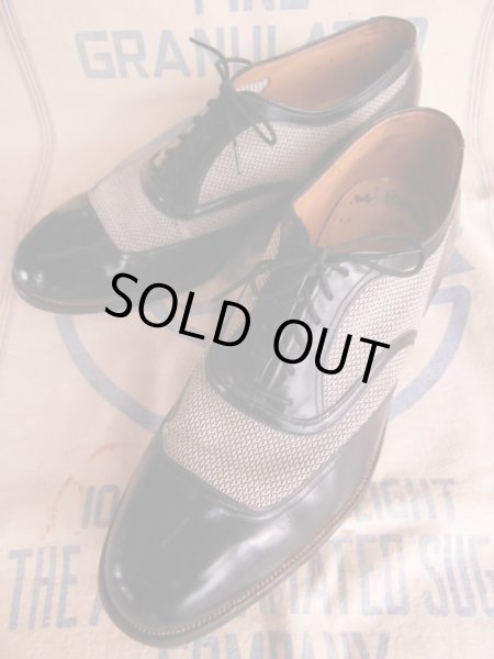 画像3: 1950'S NUNN BUSH TWO TONE NYLON MESH WING TIP SHOES 10-1/2D  (3)