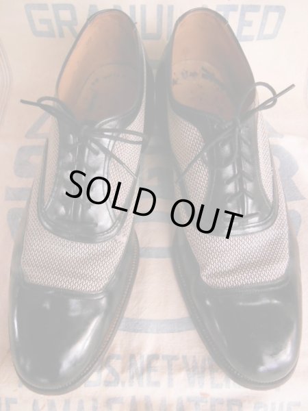 画像2: 1950'S NUNN BUSH TWO TONE NYLON MESH WING TIP SHOES 10-1/2D  (2)