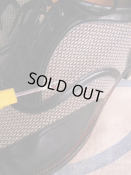 画像8: 1950'S NUNN BUSH TWO TONE NYLON MESH WING TIP SHOES 10-1/2D  (8)