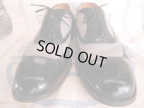 画像9: 1950'S NUNN BUSH TWO TONE NYLON MESH WING TIP SHOES 10-1/2D  (9)