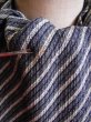 画像8: 1940'S〜 VINTAGE RAYON SCARF/GRAY/CHALK STRIPE PATERN (8)