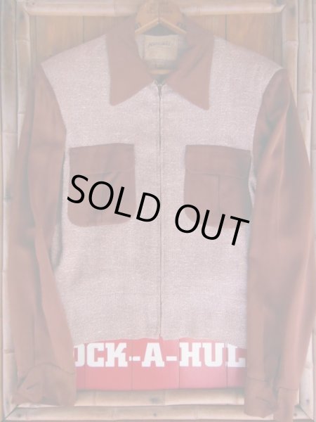 画像6: 1950'S NATIONAL TWO TONE PANEL TWEED X GABERDINE JKT　SZ/38 (6)