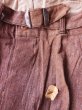 画像5: 1930'S DEADSTOCK UNKNOWN BROWN CHAMBRAY TROUSERS SIZE/31X28 (5)