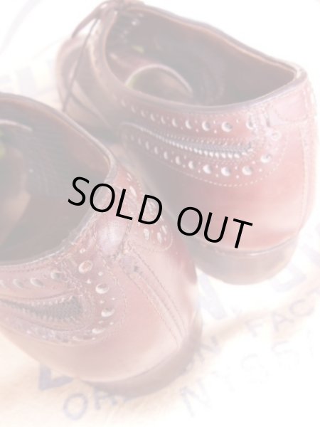 画像11: 1950'S JOHNSTON & MURPHY TWO TONE NYLON WEAVE WING TIP SHOES/8E/C (11)