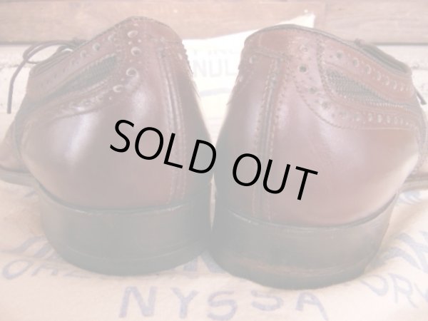 画像12: 1950'S JOHNSTON & MURPHY TWO TONE NYLON WEAVE WING TIP SHOES/8E/C (12)