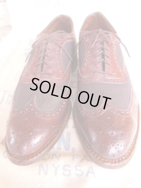 画像7: 1950'S JOHNSTON & MURPHY TWO TONE NYLON WEAVE WING TIP SHOES/8E/C (7)