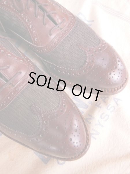 画像9: 1950'S JOHNSTON & MURPHY TWO TONE NYLON WEAVE WING TIP SHOES/8E/C (9)