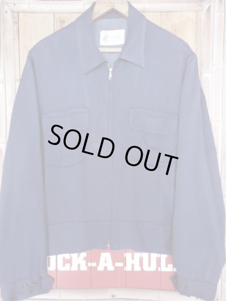 画像3: 1950'S McMURRAY NAVY BLUE RAYON GABERDINE JACKET SZ/M (3)