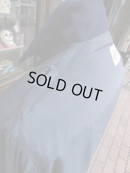 画像17: 1950'S McMURRAY NAVY BLUE RAYON GABERDINE JACKET SZ/M (17)