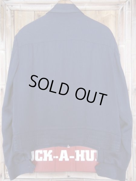 画像9: 1950'S McMURRAY NAVY BLUE RAYON GABERDINE JACKET SZ/M (9)