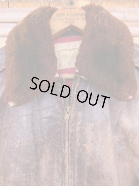 画像2: 1950'S LEATHER GARMENT CO, STEERHIDE BOMBER JACKET SZ/M (2)