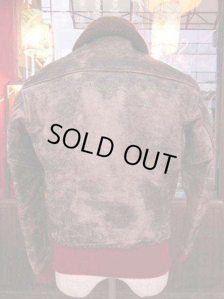 画像8: 1950'S LEATHER GARMENT CO, STEERHIDE BOMBER JACKET SZ/M (8)