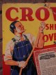 画像9: 1940'S CROWN OVERALLS ADVERTISING CARDBOARD SIGN   (9)