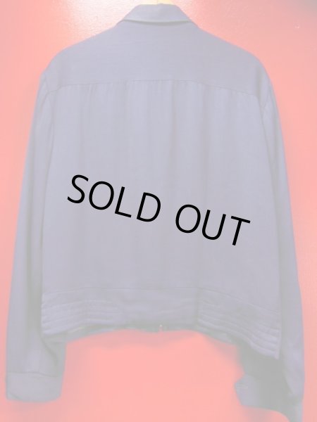 画像2: 1950'S McMURRAY NAVY BLUE RAYON GABERDINE JACKET SZ/M (2)