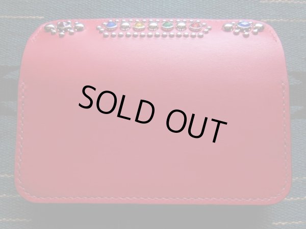 画像9: RAWHIDE STUDDED & JEWELED TRUCKERS WALLET LOT-501B/REDXBLACK (9)