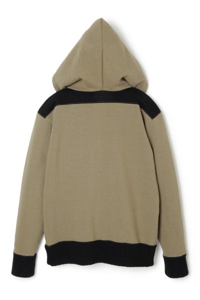 画像3: Attractions WEARMASTERS Lot.552 AFTER HOODED TWO TONE SWEATSHIRT KHAKI (3)