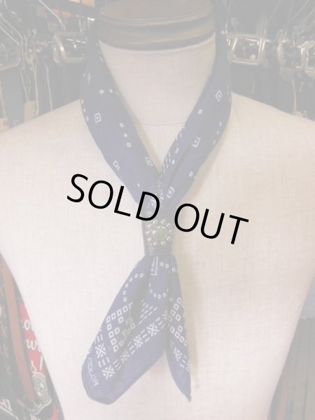 画像3: RAWHIDE STUDDED & JEWELED SCARF HOLDER/BLACK (3)