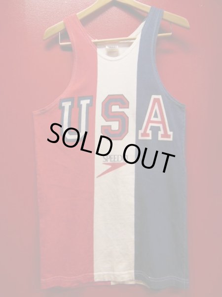 画像2: 80S90S US古着 ビンテージ SPEEDO タンクトップ アメリカ USAプリント/Mサイズ (2)