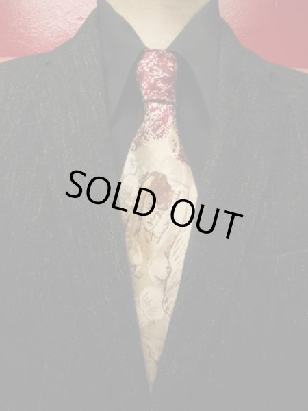画像10: 1940'S HAND PAINTED PIN-UP LADY  RAYON CRAVAT NECKTIE (10)
